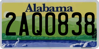 AL license plate 2AQ0838
