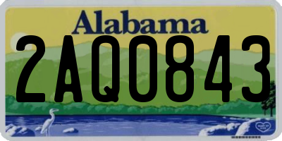 AL license plate 2AQ0843