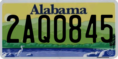 AL license plate 2AQ0845