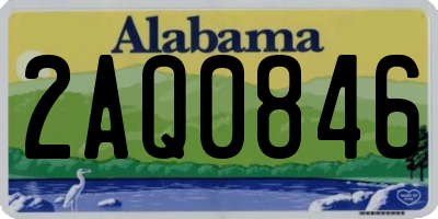 AL license plate 2AQ0846