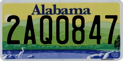AL license plate 2AQ0847