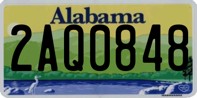 AL license plate 2AQ0848
