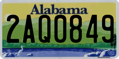 AL license plate 2AQ0849