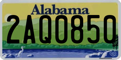 AL license plate 2AQ0850