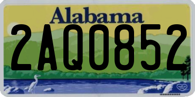 AL license plate 2AQ0852
