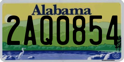 AL license plate 2AQ0854