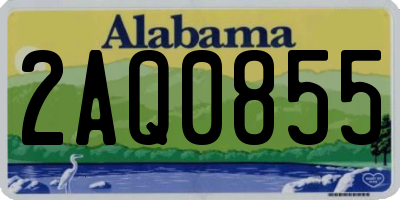 AL license plate 2AQ0855