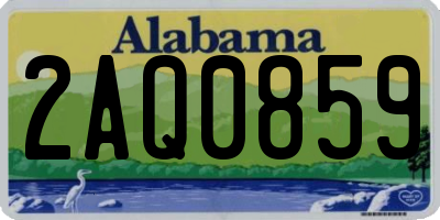 AL license plate 2AQ0859