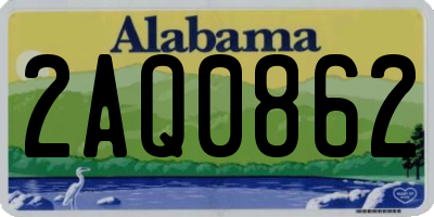 AL license plate 2AQ0862