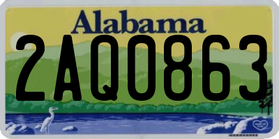 AL license plate 2AQ0863
