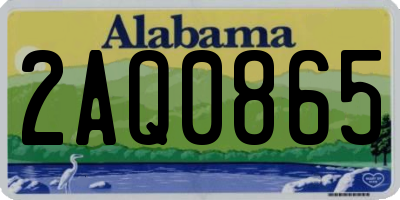 AL license plate 2AQ0865
