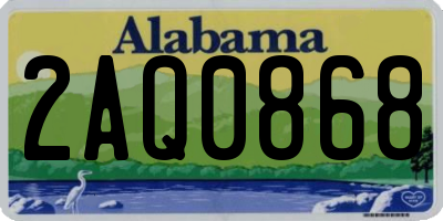 AL license plate 2AQ0868