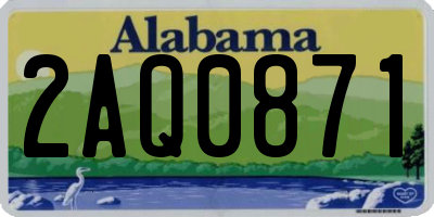 AL license plate 2AQ0871
