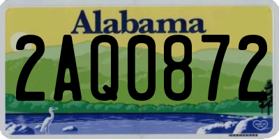 AL license plate 2AQ0872