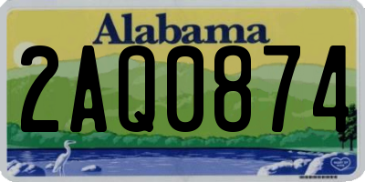 AL license plate 2AQ0874