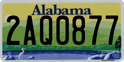 AL license plate 2AQ0877