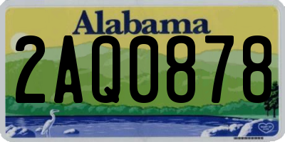 AL license plate 2AQ0878
