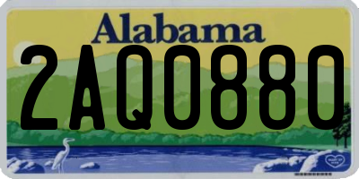AL license plate 2AQ0880