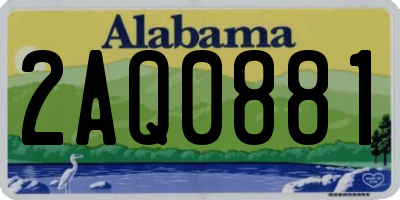 AL license plate 2AQ0881