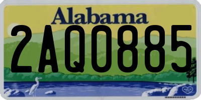 AL license plate 2AQ0885
