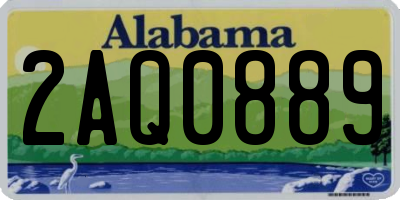 AL license plate 2AQ0889
