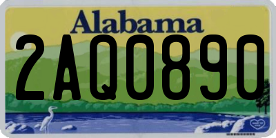 AL license plate 2AQ0890