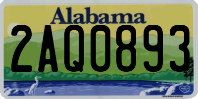 AL license plate 2AQ0893