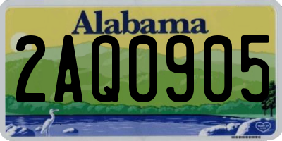 AL license plate 2AQ0905