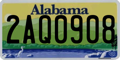 AL license plate 2AQ0908