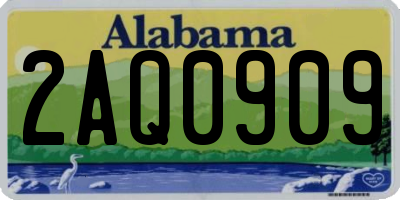 AL license plate 2AQ0909