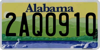AL license plate 2AQ0910