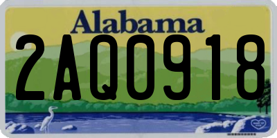 AL license plate 2AQ0918