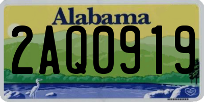 AL license plate 2AQ0919
