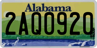 AL license plate 2AQ0920