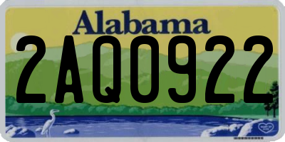 AL license plate 2AQ0922