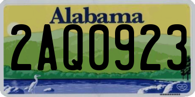 AL license plate 2AQ0923