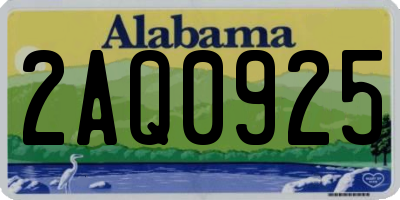 AL license plate 2AQ0925
