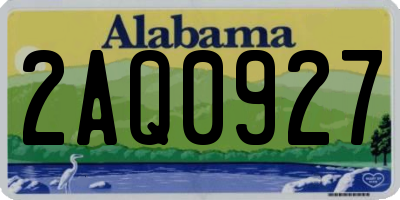 AL license plate 2AQ0927