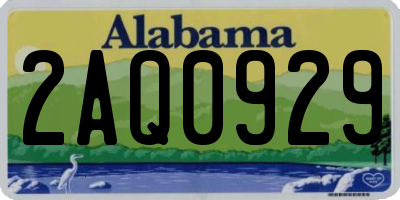 AL license plate 2AQ0929