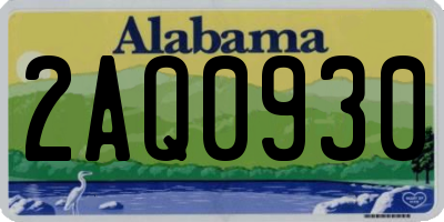 AL license plate 2AQ0930