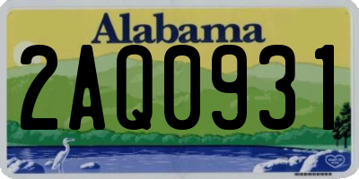 AL license plate 2AQ0931