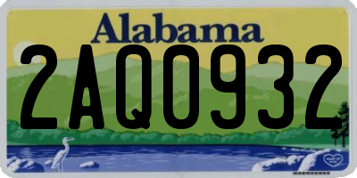 AL license plate 2AQ0932