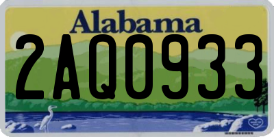 AL license plate 2AQ0933