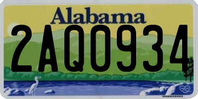 AL license plate 2AQ0934