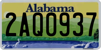 AL license plate 2AQ0937
