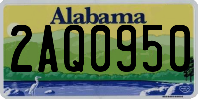 AL license plate 2AQ0950
