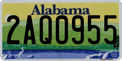 AL license plate 2AQ0955