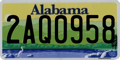 AL license plate 2AQ0958
