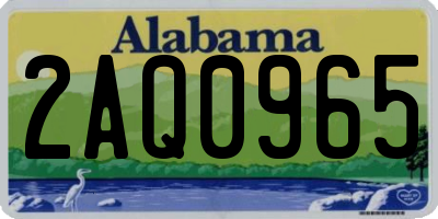 AL license plate 2AQ0965