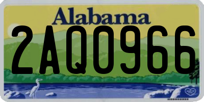 AL license plate 2AQ0966